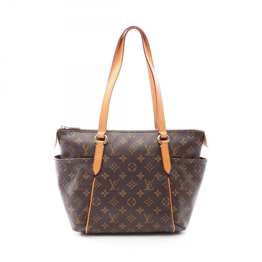 Louis Vuitton Totally Monogram Tote Bag Canvas Leather Brown